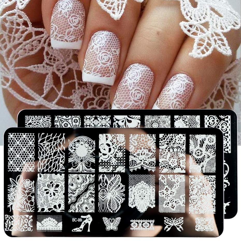 Best of Lace Flowers Nail Stamping Plates Mandala Geometric Nail Art Stamp Templates Polish Printing Stencils Manicure Tools BE04 Reviews & Tips