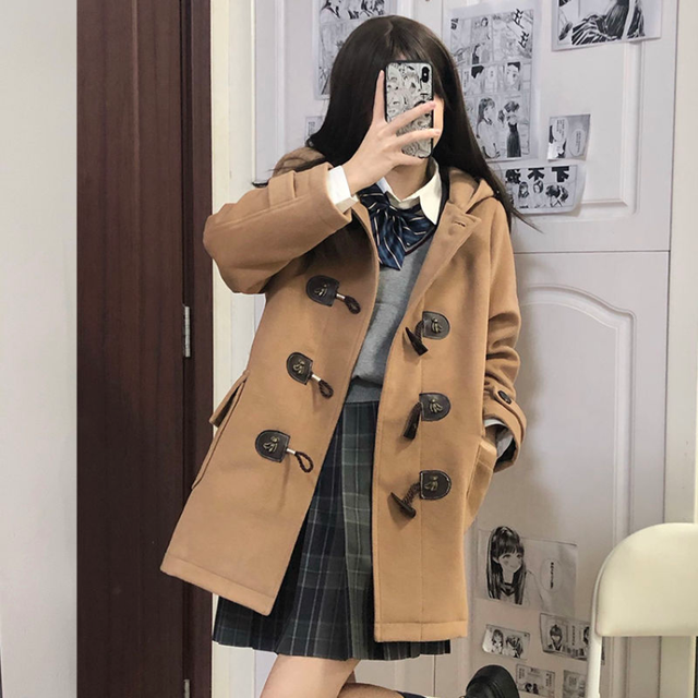 KOSAHIKI JK Girl Students Korean Fashion Jackets Women Horn