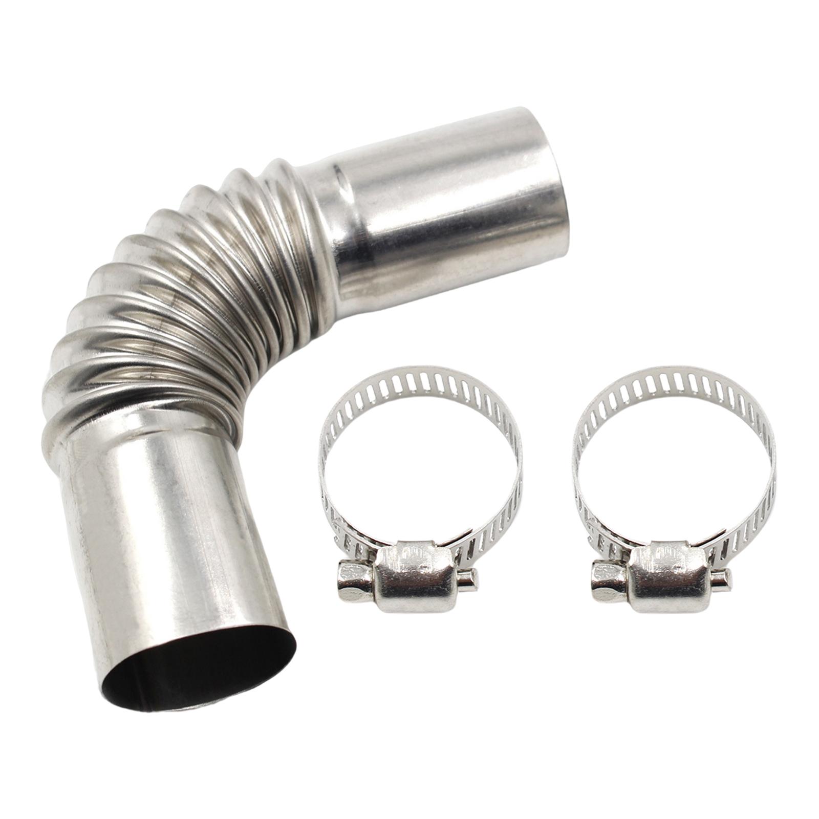 24mm Exhaust Pipe Tube Elbow Connector Windproof Cover Air Exhaust Pipes Connector for Heater Outlet Exhaust Connector