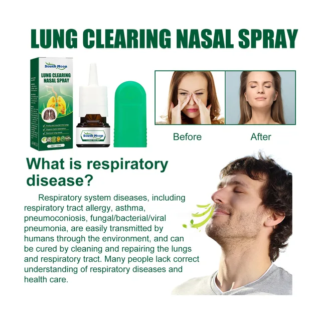 South Moon-Spray Nasal para limpieza de pulmones a base de hierbas,  tratamiento de rinitis alérgica, Sinusitis, congestión Nasal, espray  antirronquidos - AliExpress