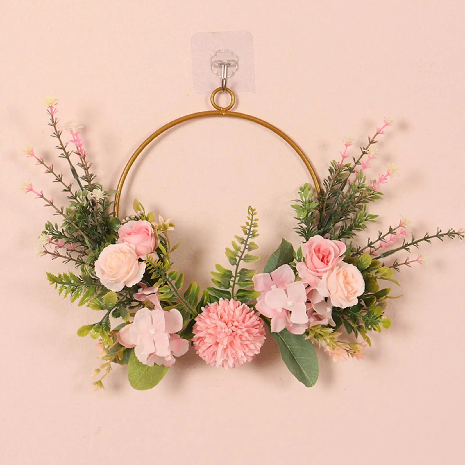 Large Floral Hoop Wreath Garland Hanging Pendant Wall Hanging Artificial  Party Decoration for  Party 