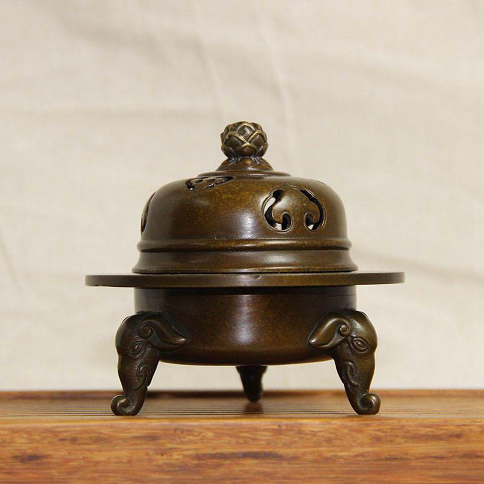 Vintage Style Incense Burner Ash Collection Tray Decoration for Tea Ceremony