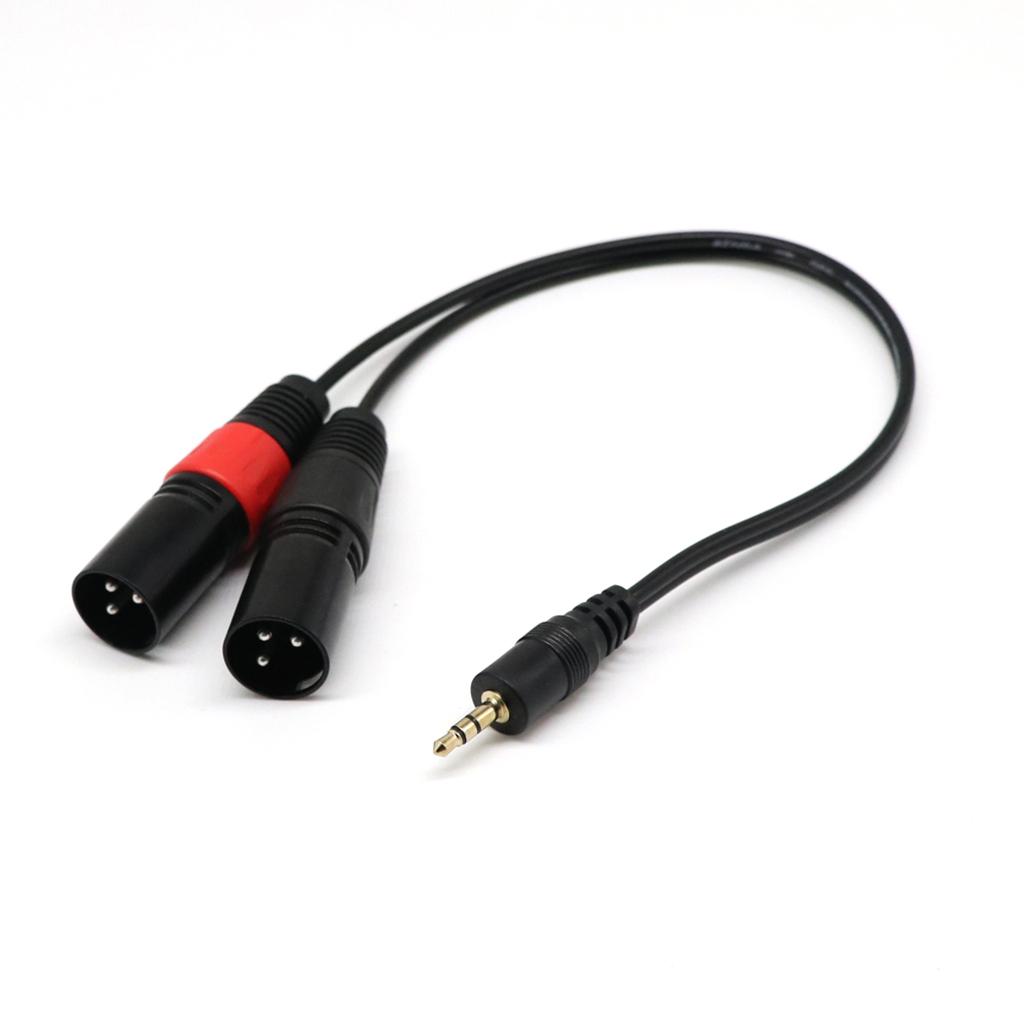 3.5mm Stereo Male Plug TRS  To Dual XLR 3 Pin Male Y usb cable