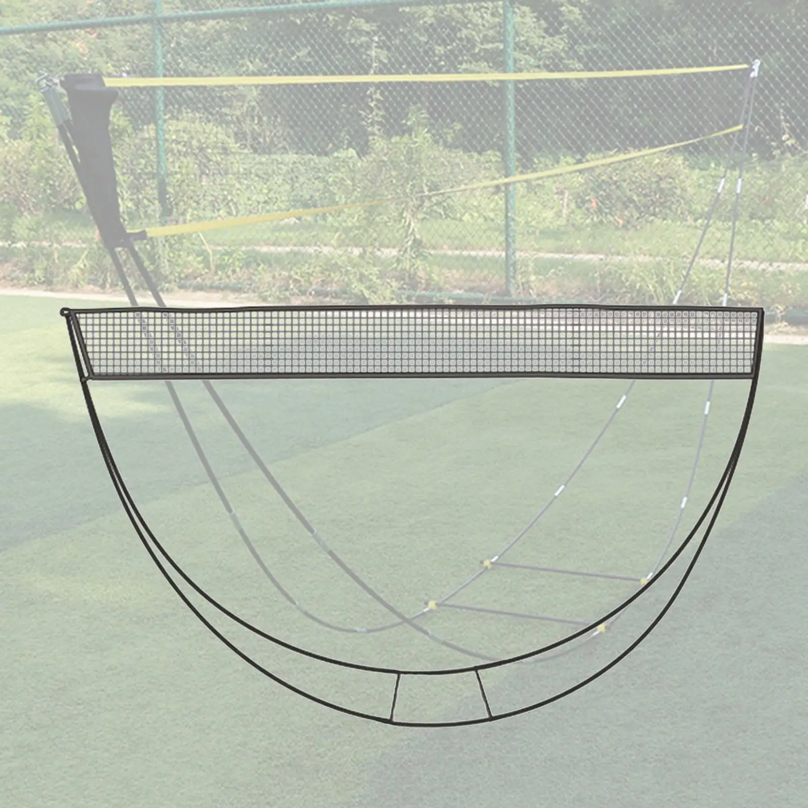 Portable Badminton Net Sets Easy Set Up with Foldable Stand for Street Beach