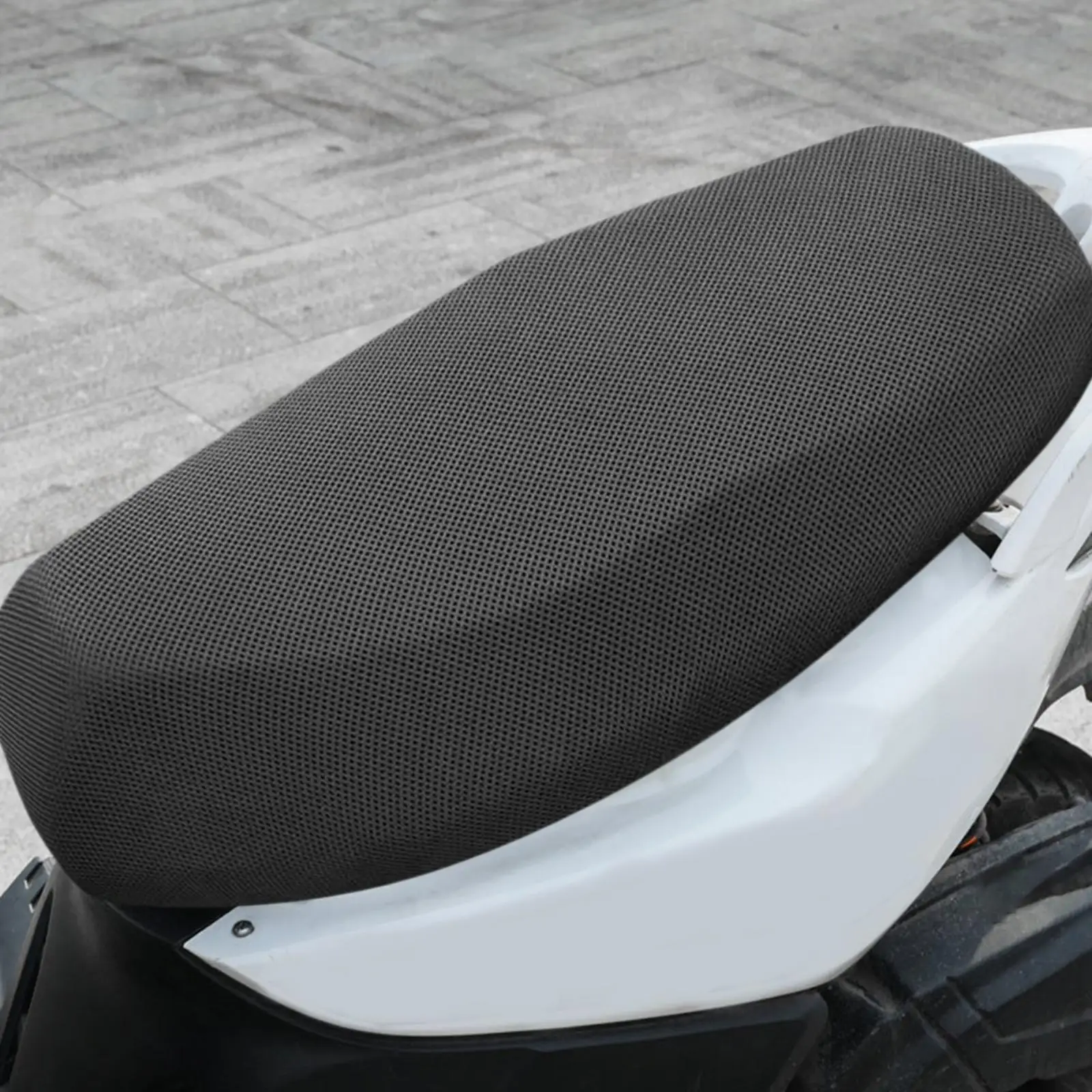 Universal Motorcycle Seat Cover, Elastic Anti Slip Comfortable Mesh Breathable for Motorbike Scooters