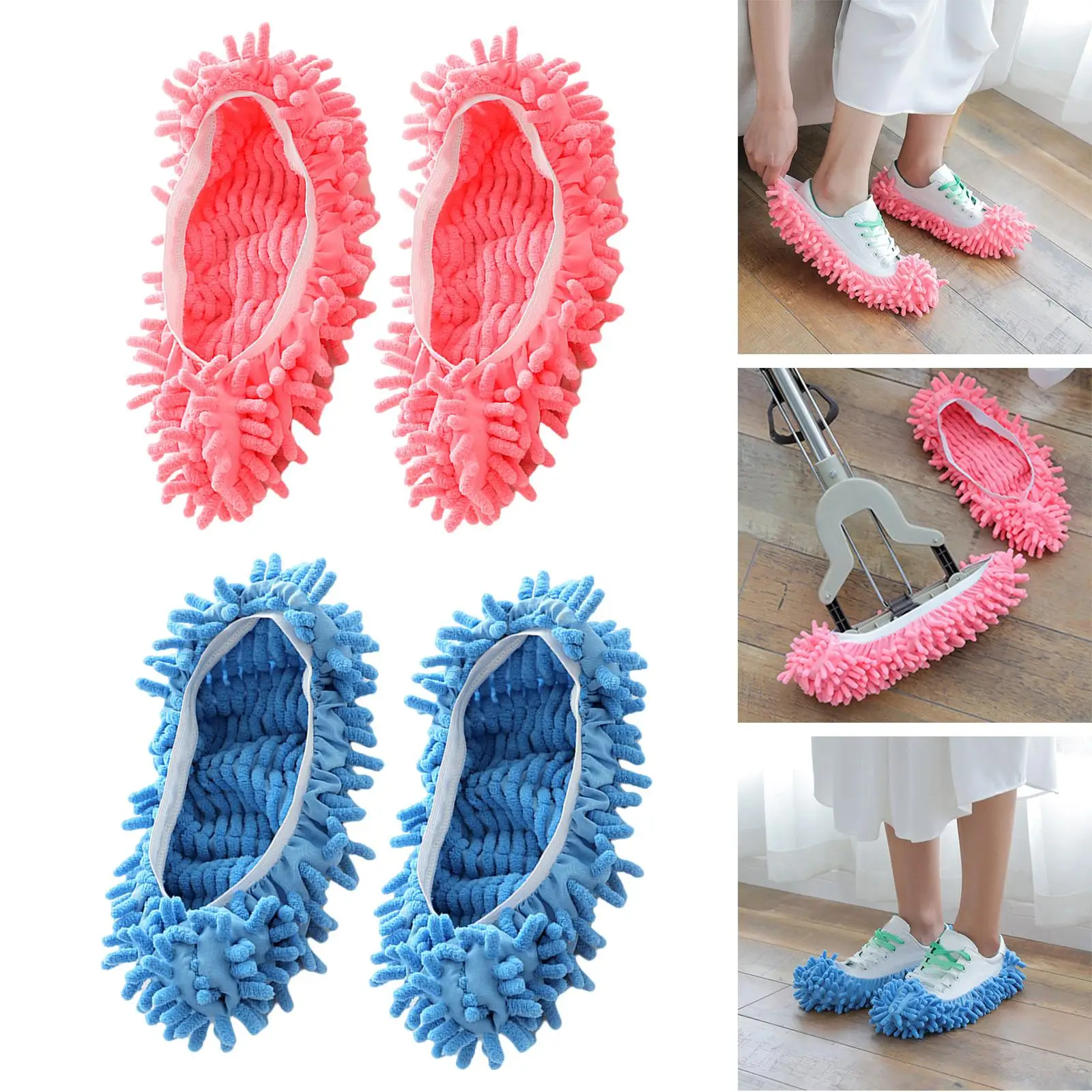 1x Lazy Dusting Cleaning Foot Cleaner Shoe Mop Slipper X7R7 Cover Polishing Q5S1 