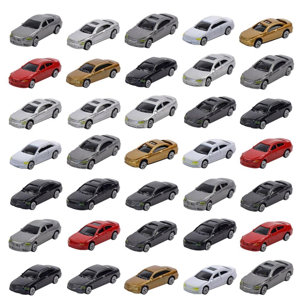 50Pieces HO Scale Model Car/75 Building Train Scenery Train Scenery