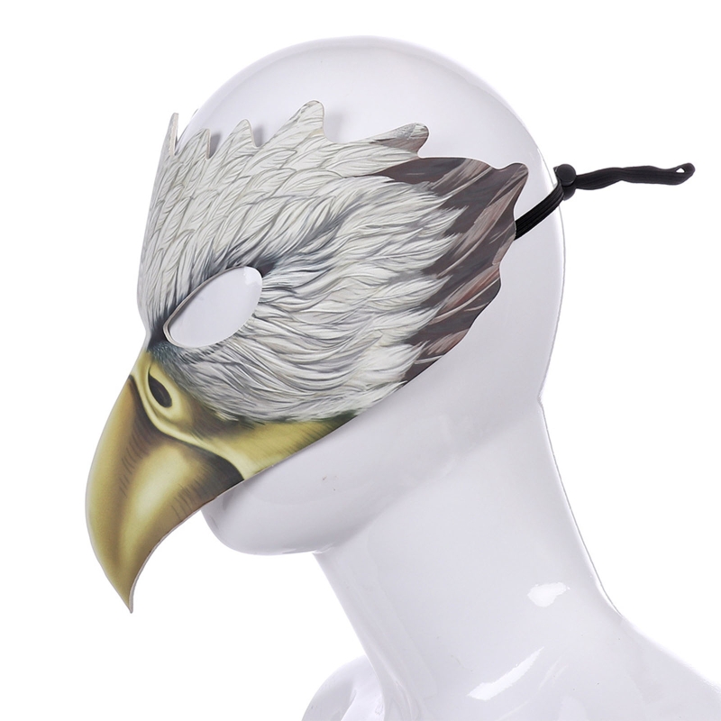 Máscaras de media cara, máscara de disfraz de Animal de águila para  Halloween mascarada fiesta de Carnaval Cosplay máscara de águila para  w/ajustable S - AliExpress