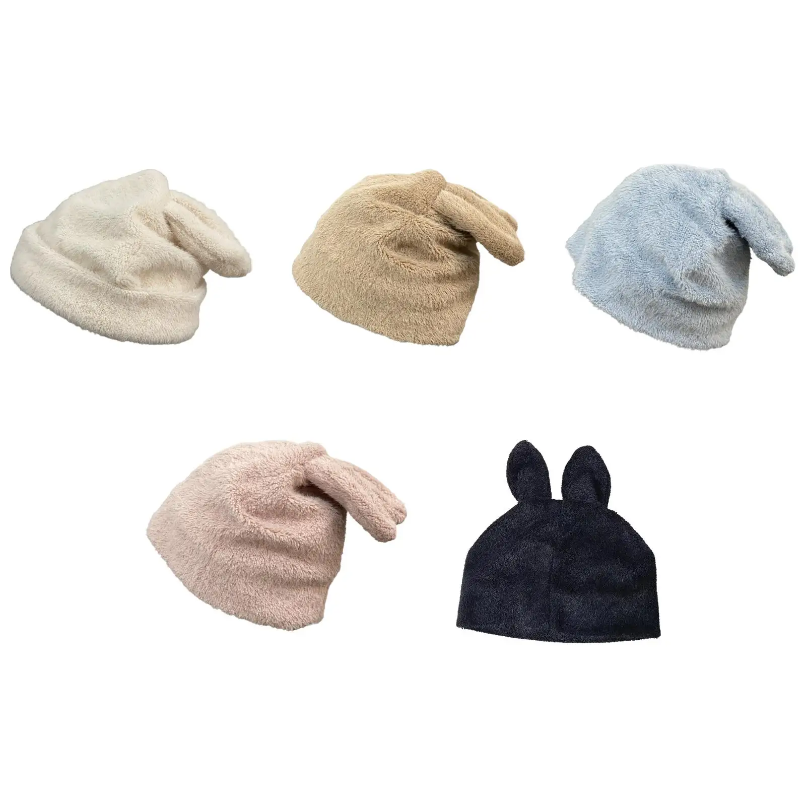 Stylish Rabbit Ears Beanie Hats Knitted Hat Headgear Soft Winter Warm Hat for Party Favors Outdoor Activities Camping Ski