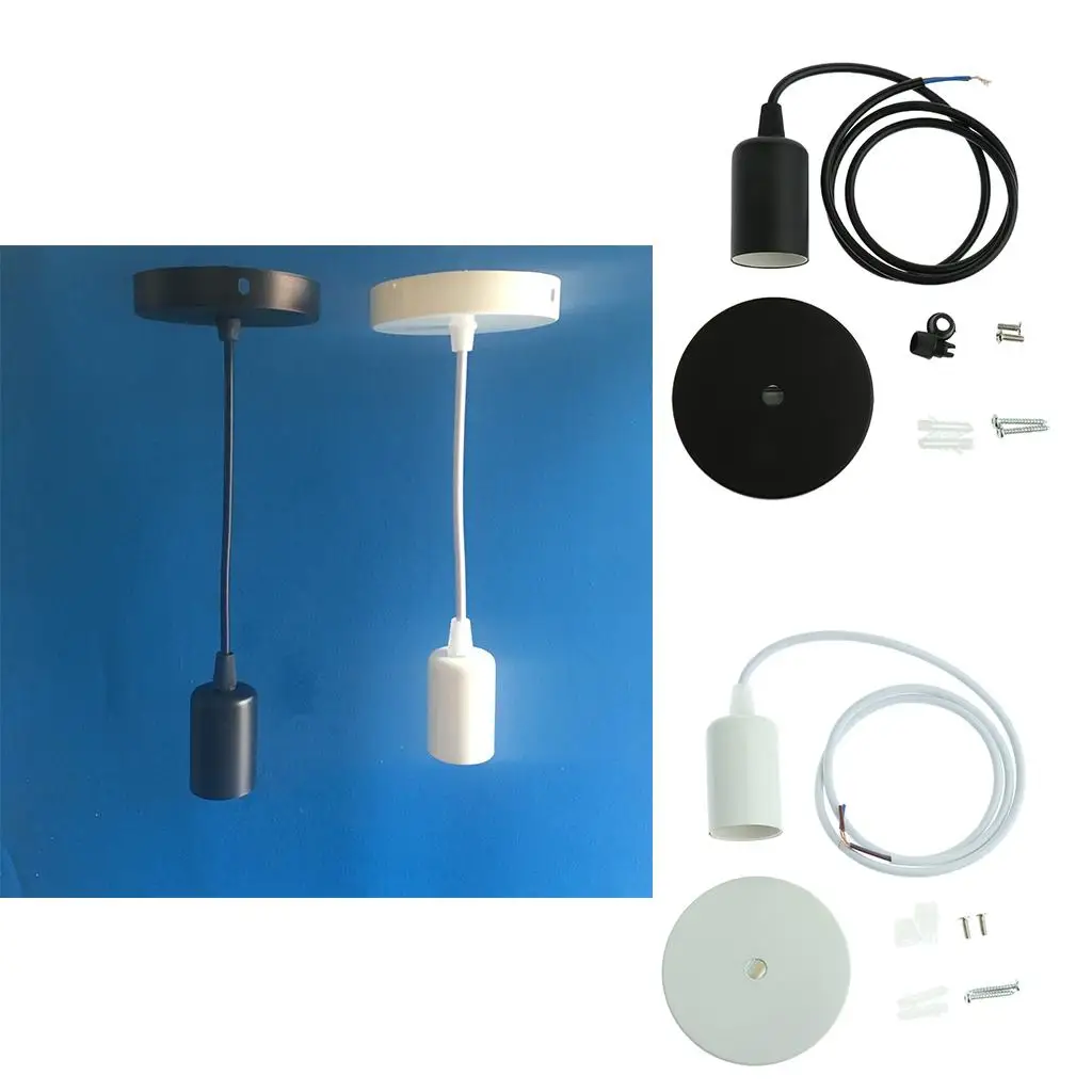 Cable Light Fitting Kit - Ceiling Lamp Holder Plastic Industrial Lamp
