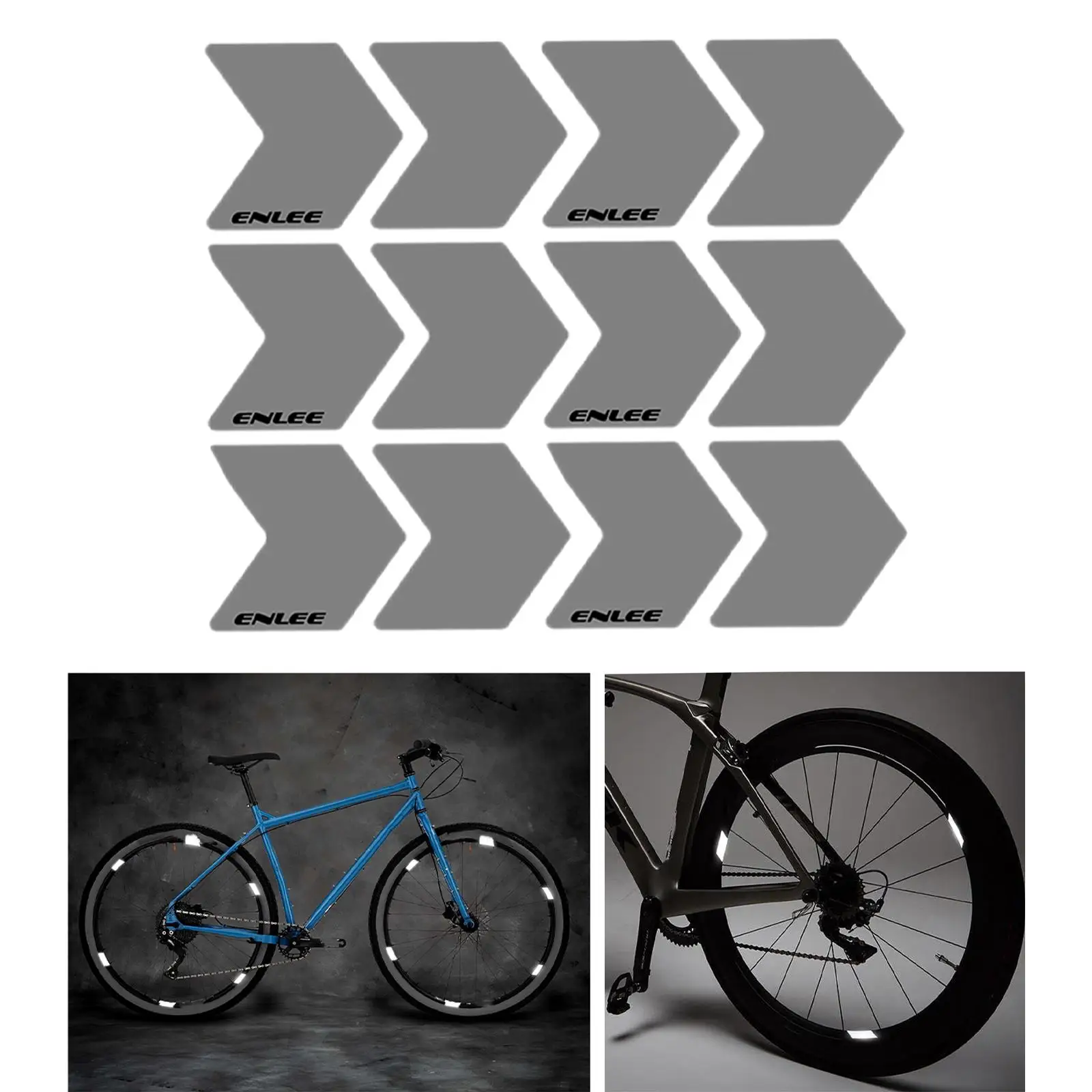 Bicycle Wheel Rim Reflective Stickers Safety Signs High Intensity Night Visibility Decals for DIY Decoration