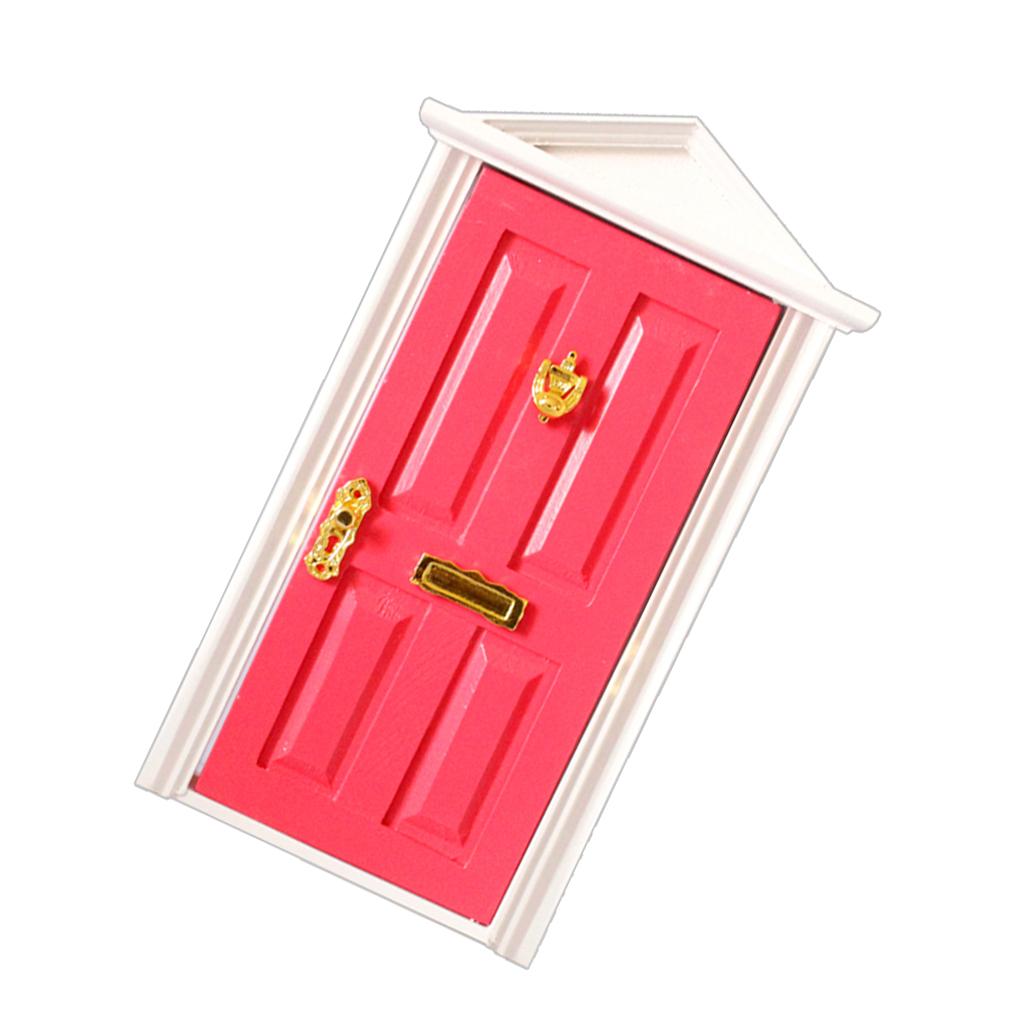 1/12 Scale Miniature Simulation 4Doors Dollhouse Ornaments Model