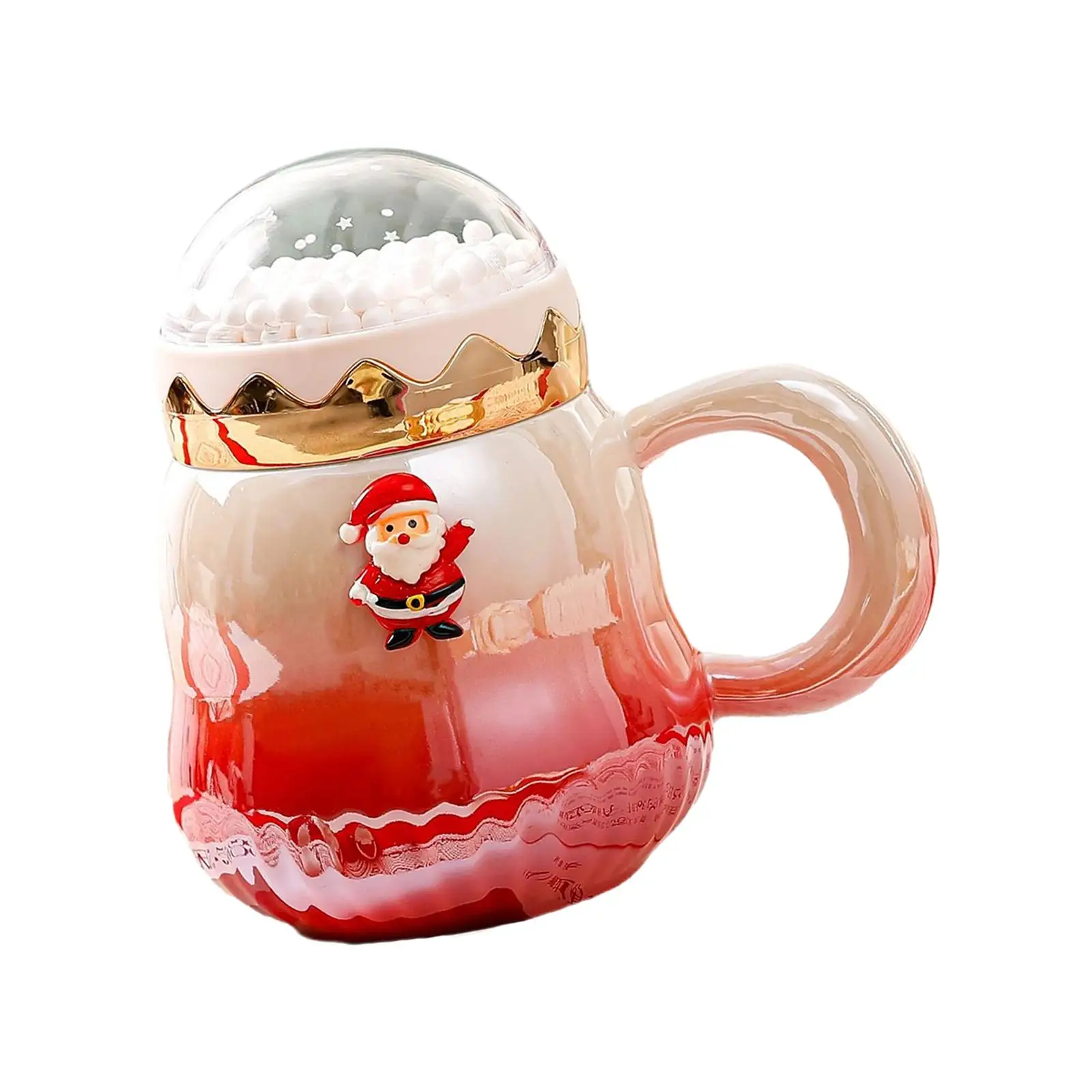 Christmas Coffee Mug 500ml with Handle and Lid Espresso Latte Mug Festive Mug Milk Chocolate Juice Mug for Xmas Christmas Family