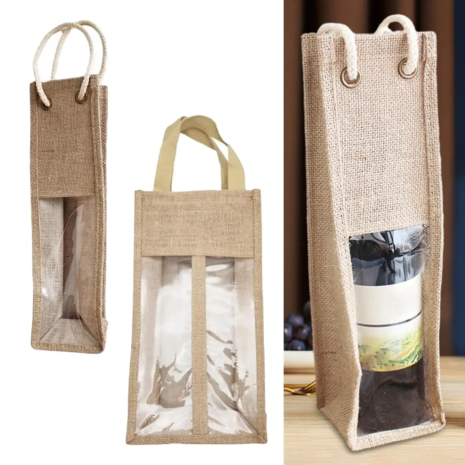 Wine Bottle Bag Portable Festival Party Supply Reusable Wine Bottle Covers Tote for Parties Wedding Birthday Home Decor
