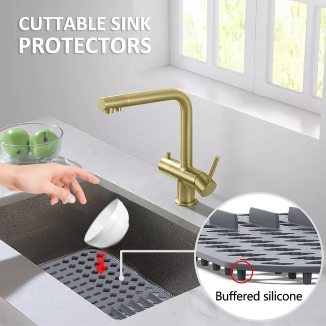 Silicone Sink Protector Mats Dish Drying Mat Counter Protector for Kitchen  Utensils and Dishes(Gray) - AliExpress