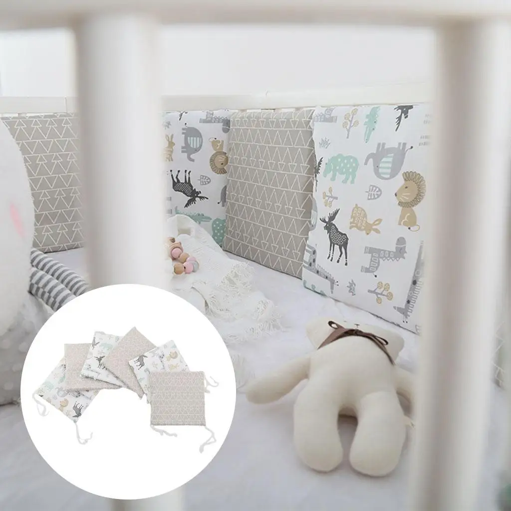 Baby Nursery Thickened Cushion Around Cot Crib Cushion Bed Protector 