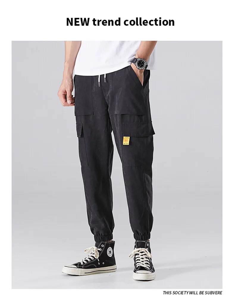 black harem pants 2022Men's Trendy Workwear Trousers harem pants men