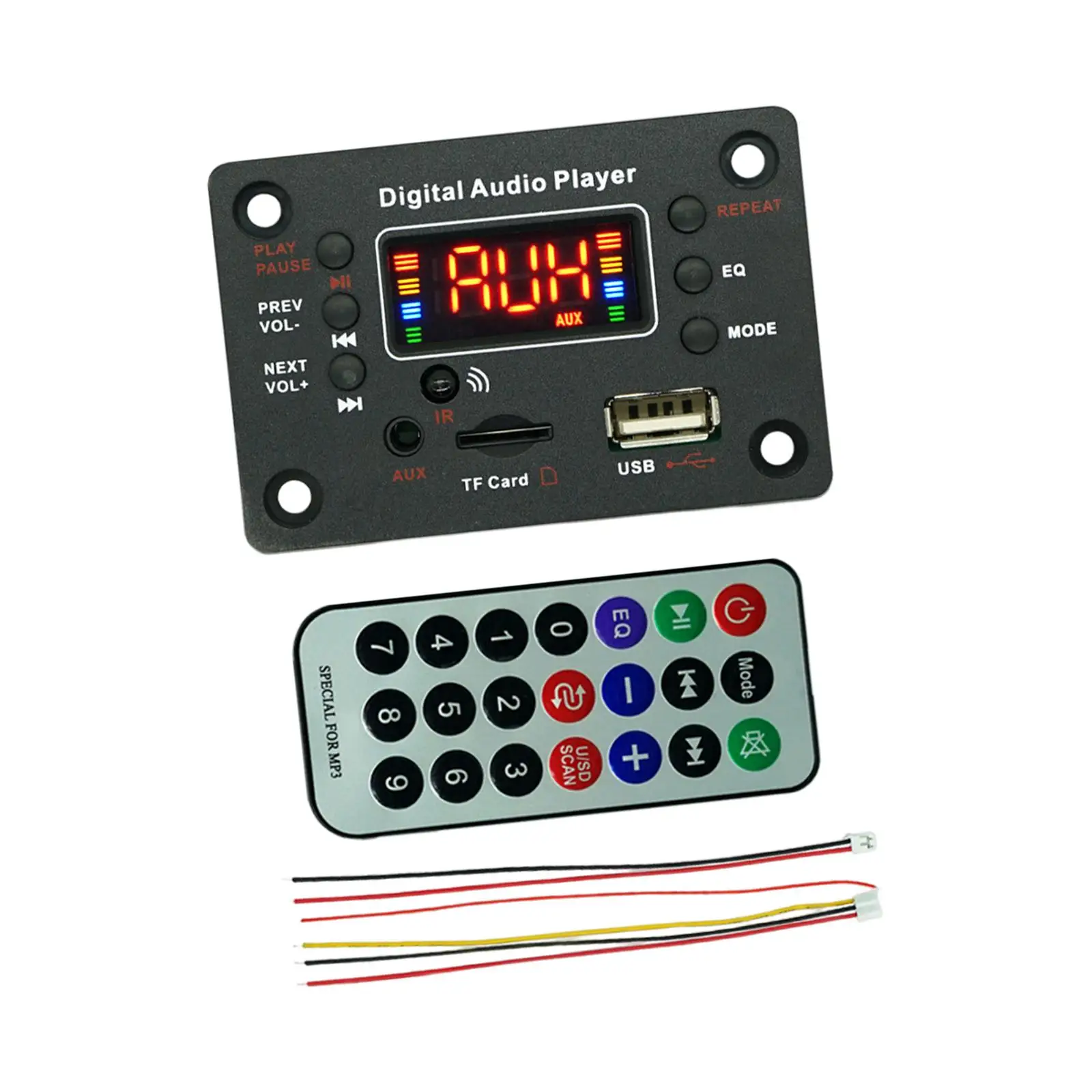 MP3 Decoder Board Video Player Stereo Audio Receiver Support Recording MP3 Decoding Board Audio Decoder Board Car Radio Module