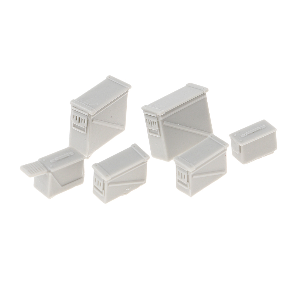   Resin WWII American  Box Crates (6 pcs) Unpainted Model Accessory