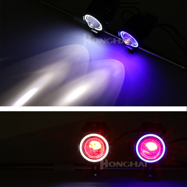 Faro per moto a Led con occhi Abgle 125W faretti aggiuntivi fendinebbia  universale per moto ausiliario U7 lampada di guida a LED - AliExpress