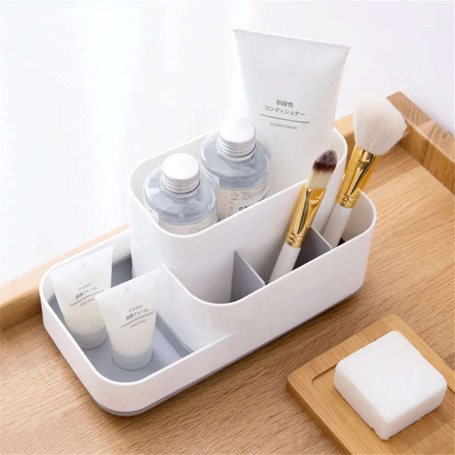 Makeup Storage Box Cosmetic Organizer Large Capacity Makeup Display Case Brush Lipstick Holder Desk Bathroom Organizer1