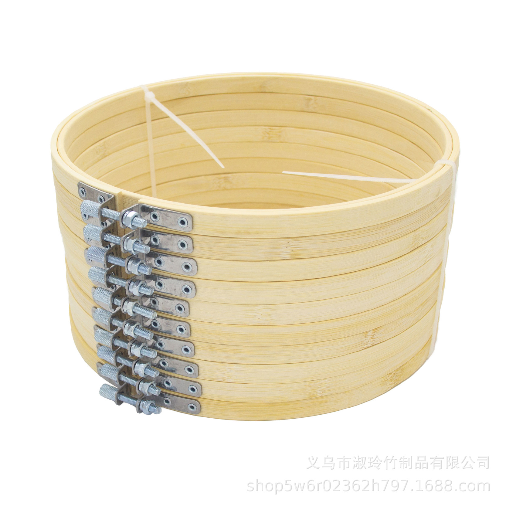 Description Picture 2 of item25cm Wooden Embroidery Frame Set Bamboo Embroidery Hoops Rings for DIY Cross Stitch Needle Craft Tool Kits Accessoires