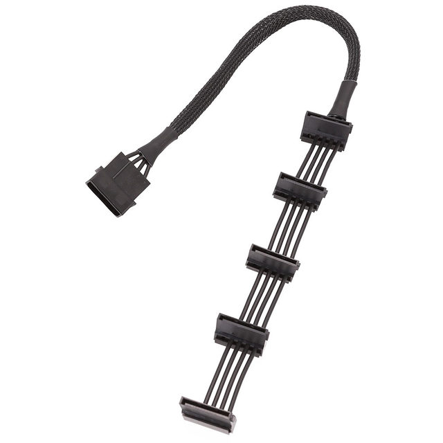 Cavo Per Hard Disk SATA Cavo Alimentazione SATA Da 4 Pin Molex A 2x SATA 15 Pin - Adattatore Per PC, Lunghezza 20 Cm Cavo Adattatore SATA