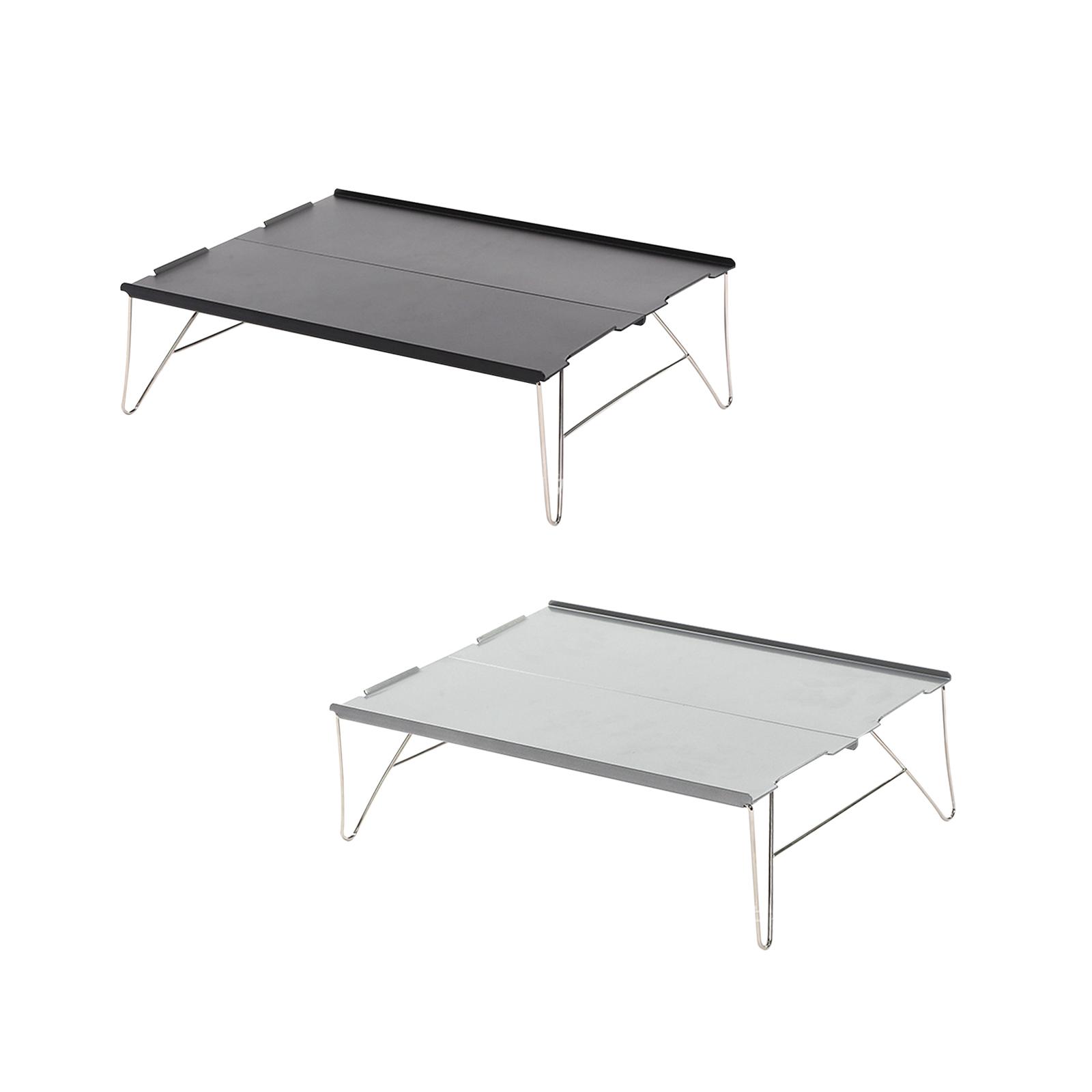 Camp Table Lightweight Floor Desk Aluminum Alloy Multifunctional Square Small for Picnic Travel Garden Small Space Outdoor