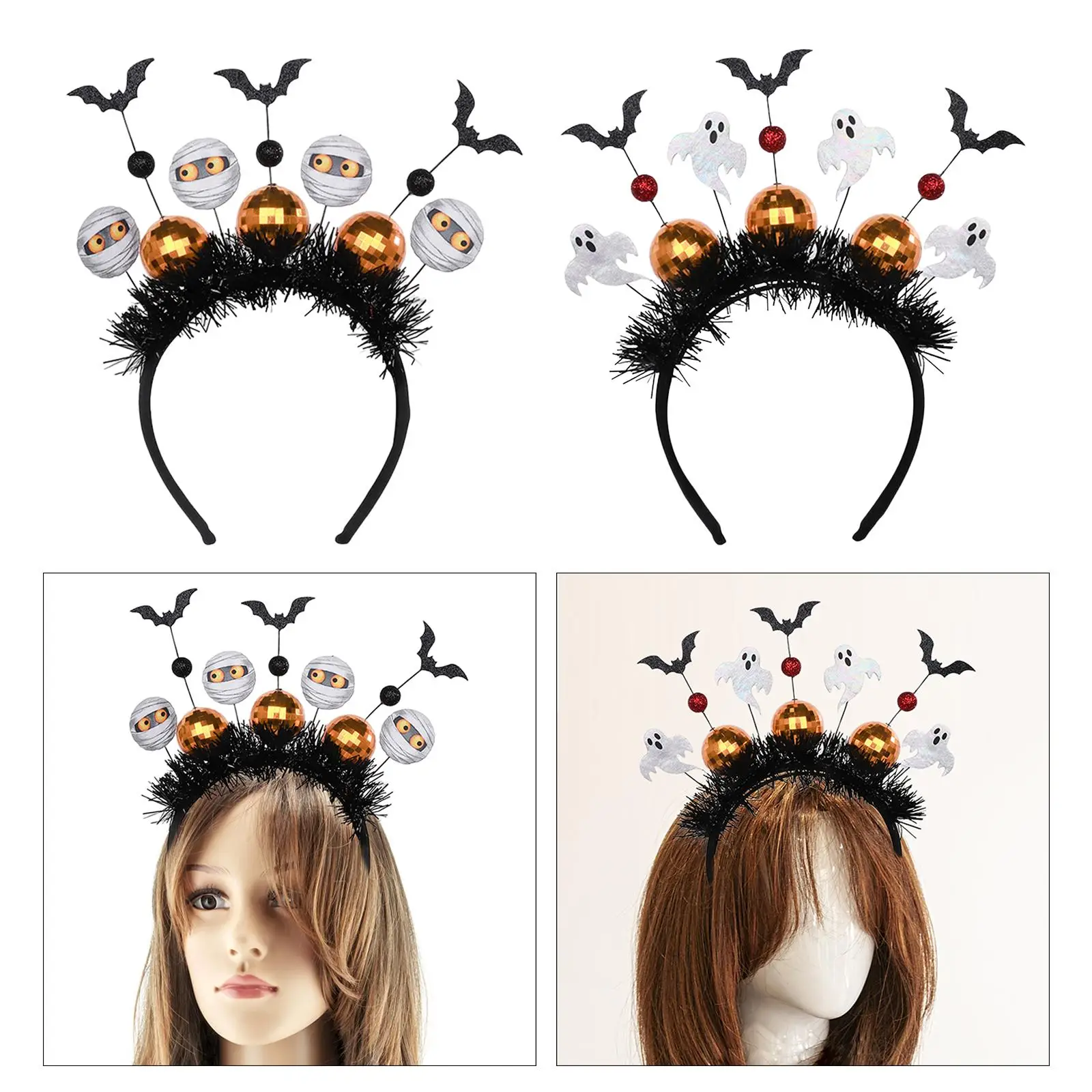 Headwear Party Decoration Hairhoop Photo Props Headpieces Halloween Headbands for Prom Carnival Anniversary Holidays Decoration