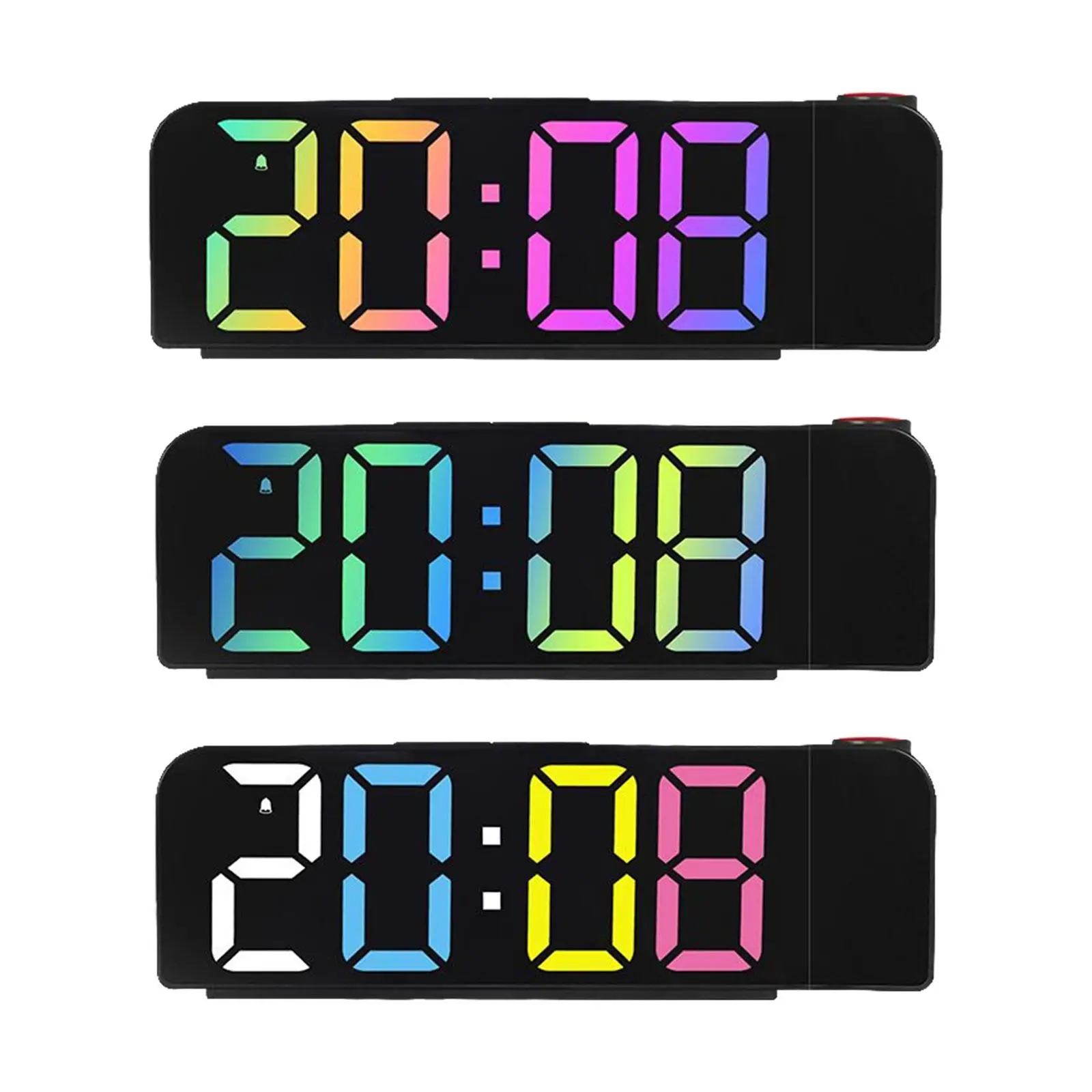 Digital Desktop Clock Snooze Function Silent LED Alarm Clock