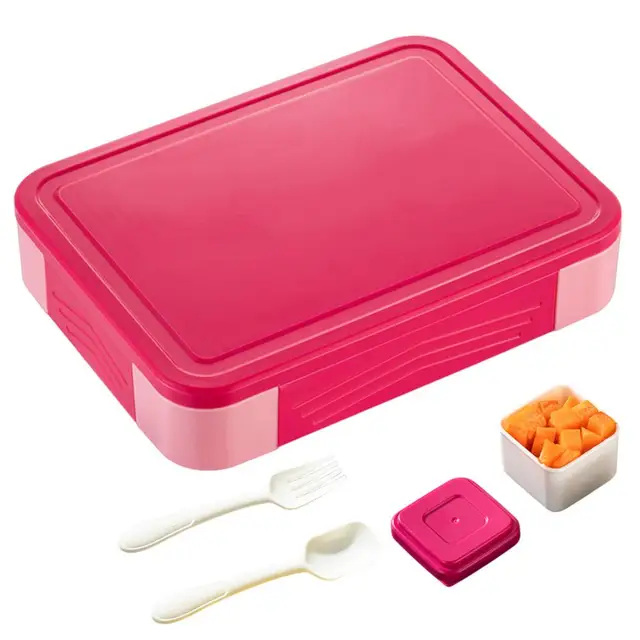 CHENGU 12 Pcs Bento Snack Food Containers Divided Lunchable Containers with  Lids Square Snack Boxes Reusable Sectioned Containers Colorful Lunch