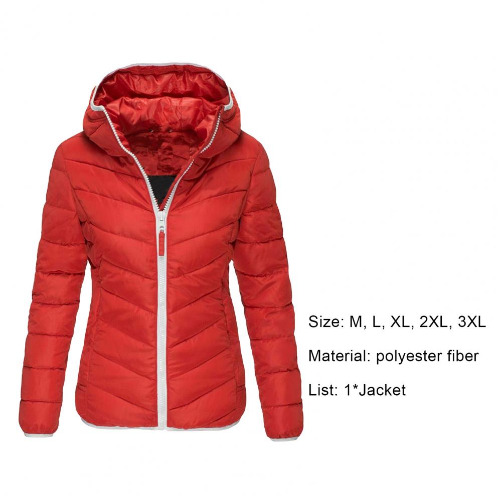 Lady Jacket Smooth Zipper Thermal Women 