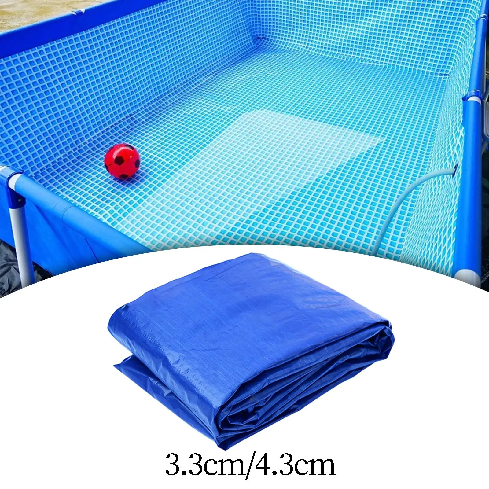 Swimming Pool Cover Protector/ Rectangular Durable Wear Resistant Sun Protection for above Ground Pool/ PE Material Pool Cover