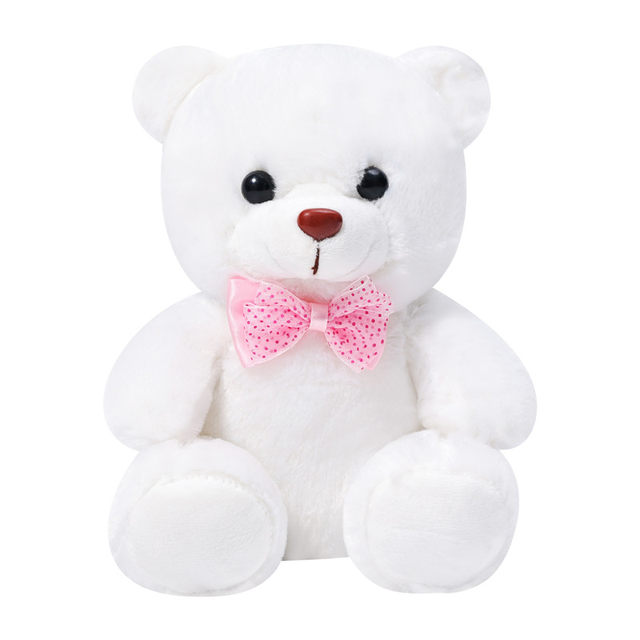 Preciosa serie de osos de peluche para niñas, juguete suave y bonito con  lazo y cuentas, muñeca para niños, regalo de cumpleaños para el Día de San  Valentín zhangyuxiang LED