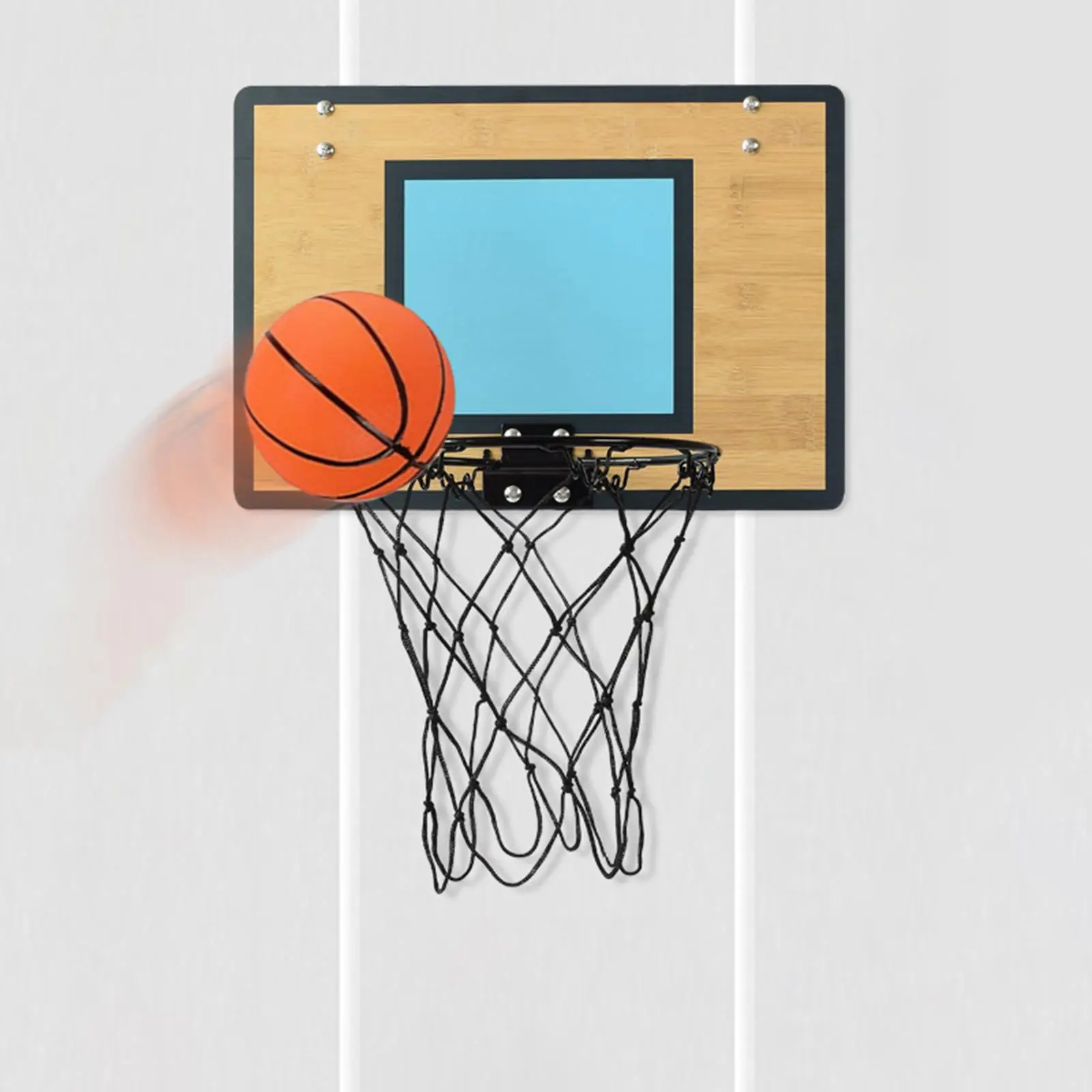 Mini Basketball Hoop Easy to Install Kids with Ball over The Door for Backyard