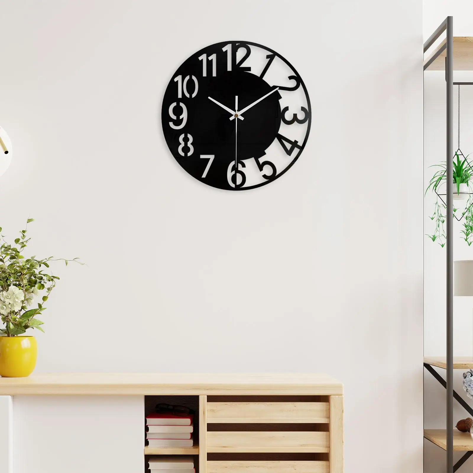 Acrylic Wall Clock Modern Style Large Wall Clock for Office Bedroom Bathroom