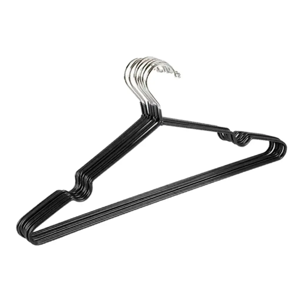 Heavy Duty Hangers, Metal Clothes Hangers for Everyday Standard Use, Clothing Hangers (Black Color, 10 Pack)