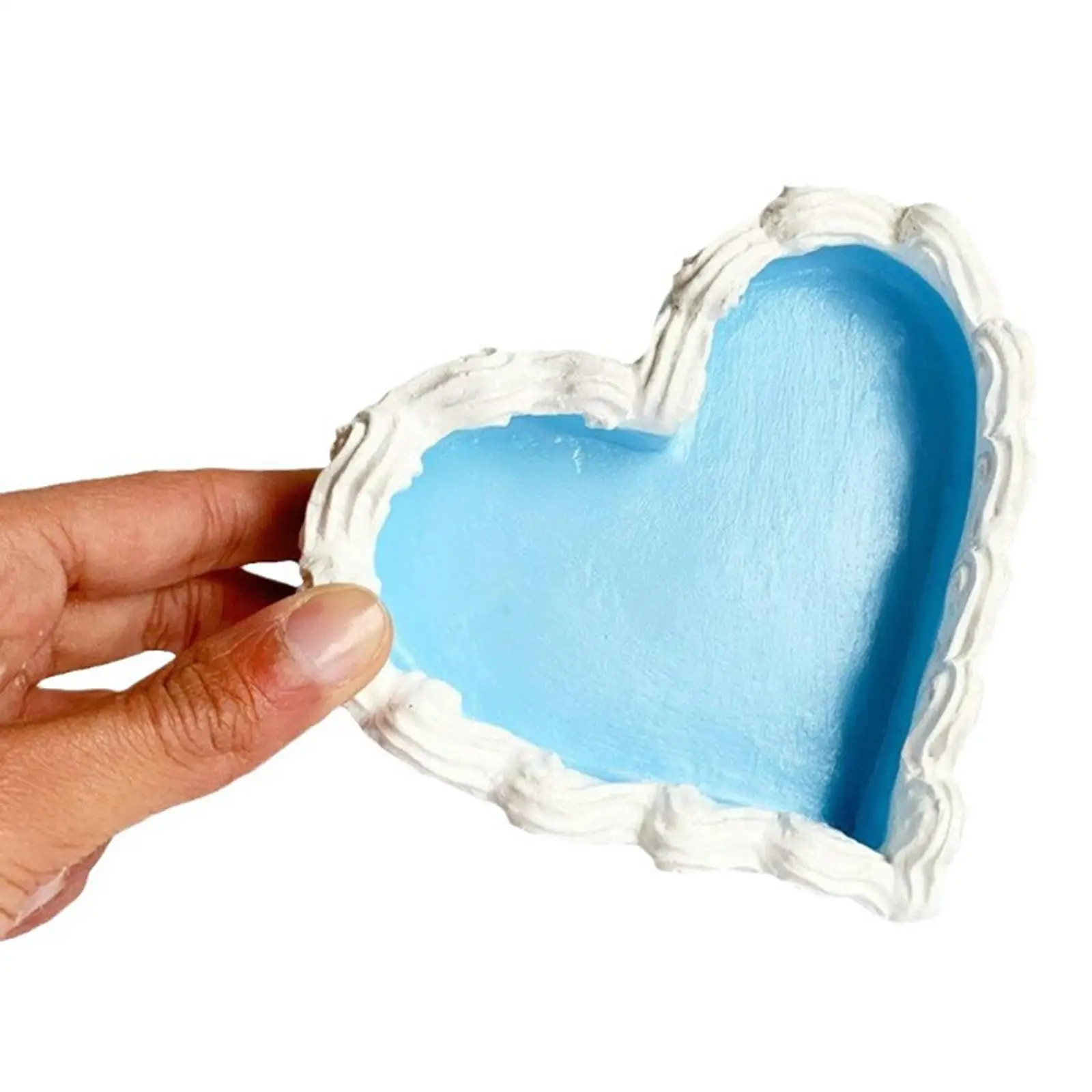 Heart Shaped Jewelry Tray Multifunction Display Plate Storage Ring Dish for Office Desktop Bedroom Table Centerpieces Wedding