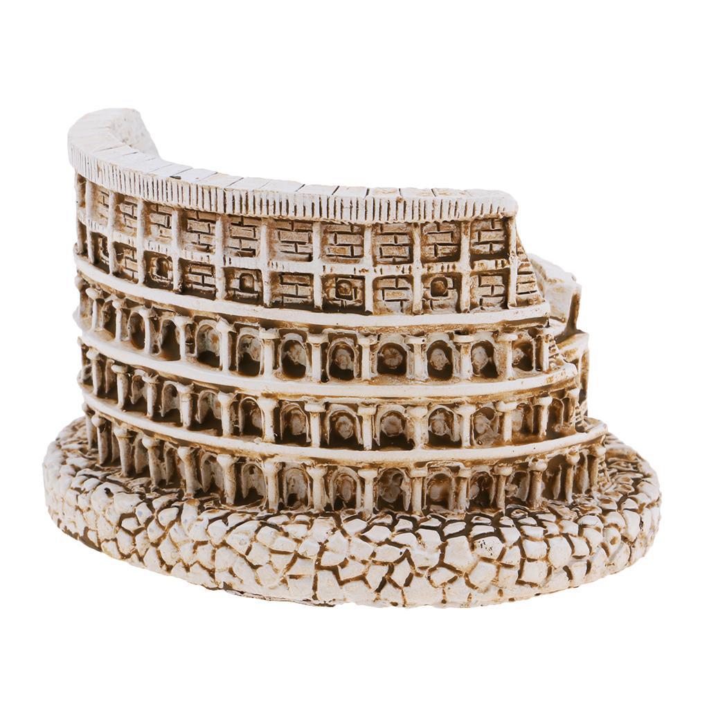Roman Colosseum Resin Figurine Souvenir Decorative Object 6.8 x 3.6 x 3