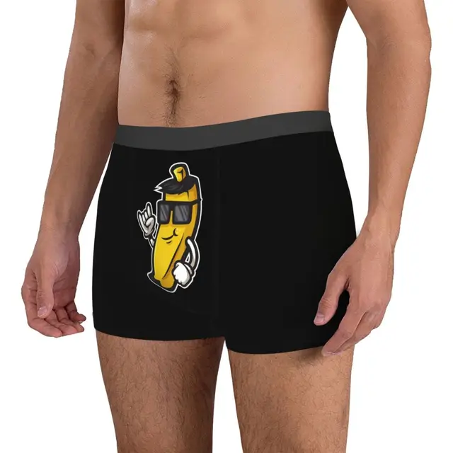 Banana Cartoon Funny Underpants Breathbale Panties Male Underwear Print  Shorts Boxer Briefs - AliExpress