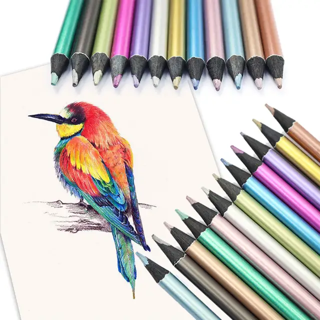 12 Uds Lápices de colores para niños lápiz de dibujo lápices de grafiti  herramientas de pintura Multicolor arte de dibujo artístico ANGGREK Otros