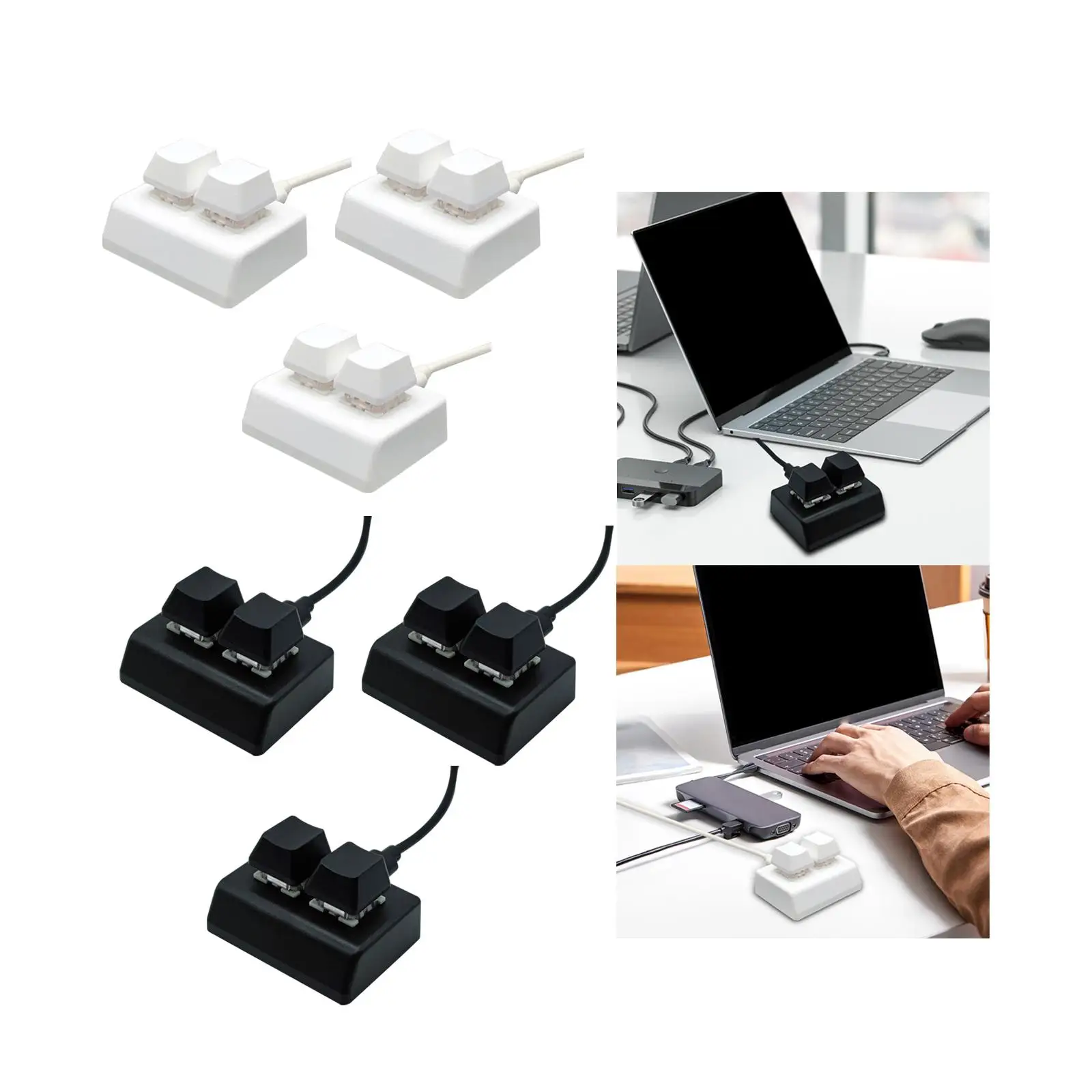 2 Key Backlit Mechanical Gaming Keyboard Programming Macro Keyboard for Audio Volume Control Programming Drawing Gaming Switch