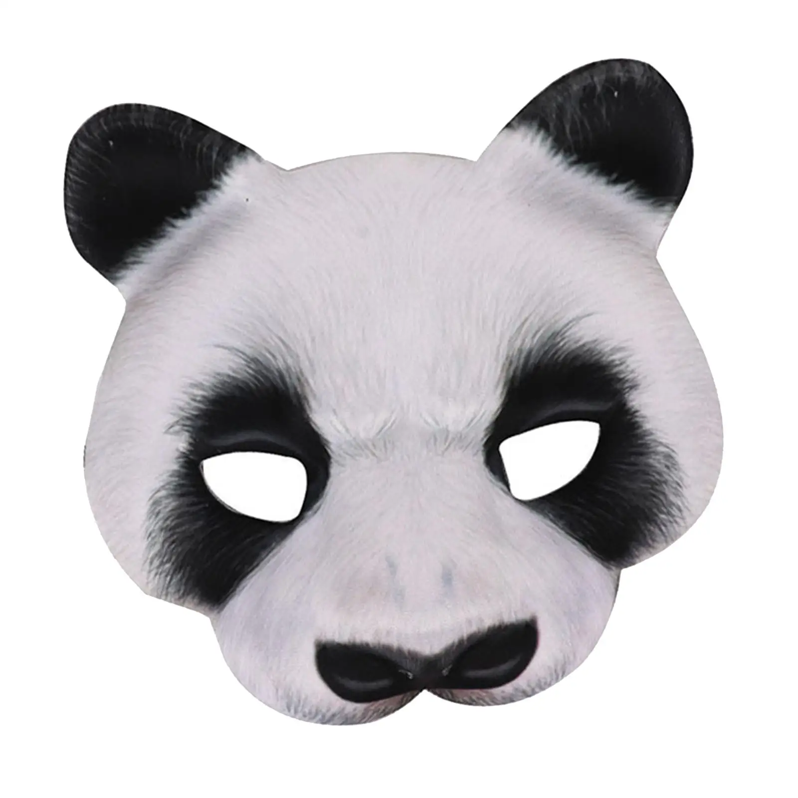 Panda Masks Cosplay Headgear Animal Mask with Elastic Band Clothes Decor Half Face Mask for Adults Men Women Halloween Prom