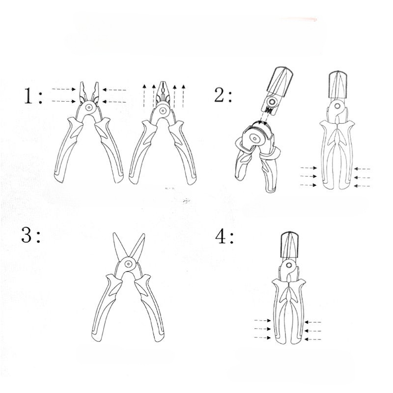 Description Picture 5 of item5 in 1 Multi-tool Pliers Set Quick Change Plier Head Set With Wire Cutters Scissors Cable Cutter Wire Stripper Crimping Pliers