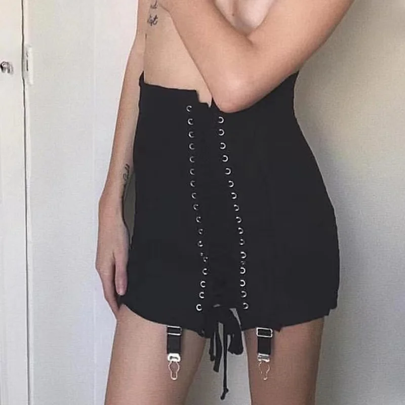 black pleated skirt 2022 Summer Gothic Y2K Vintage Mini Skirt Women Punk Patchwork High Waist Bodycon Short Skirts Casual Sexy Party White Skirts maxi skirt