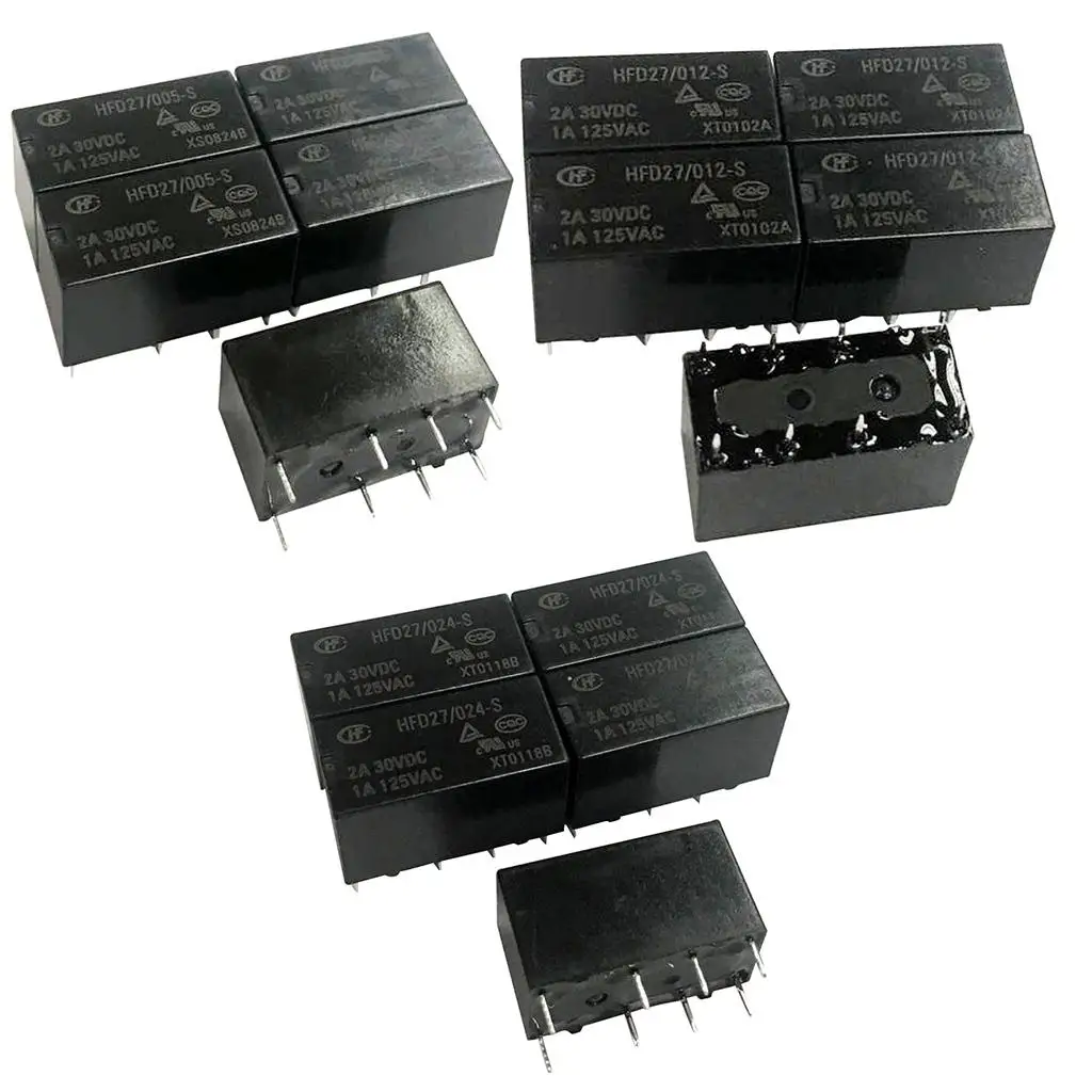 5 Pcs  2A Mini Automotive Relay Signal Relay  Relay Relay