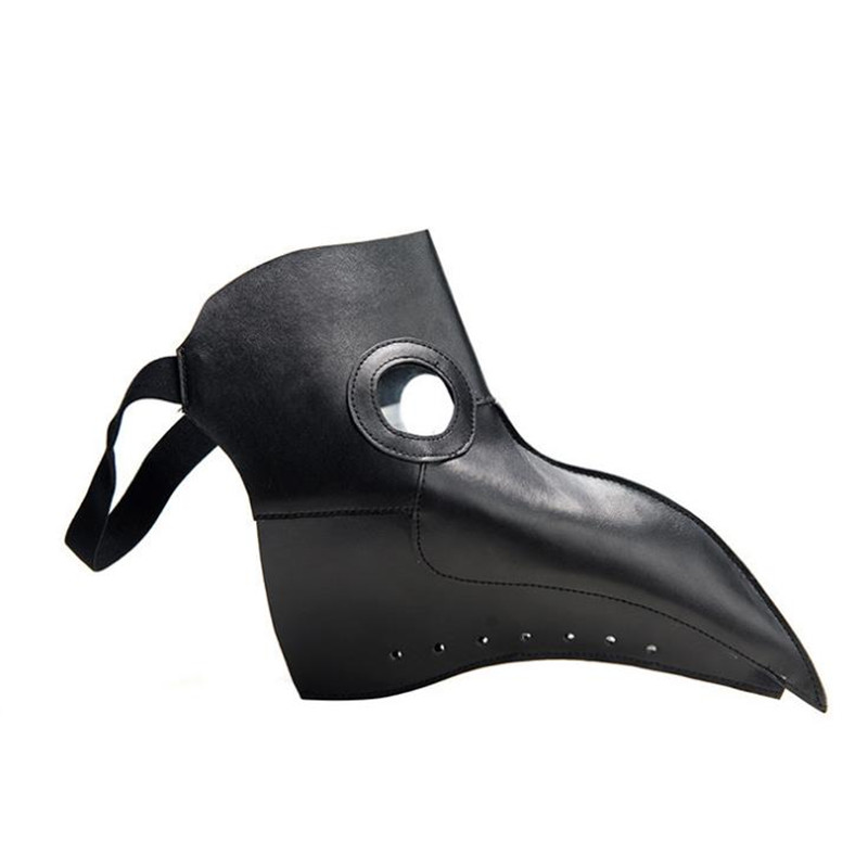 Schwarze Gummi Pest Arzt Maske, Halloween lange Nase Vogel Beek Steampunk Gas Latex Gesichts maske, Cosplay Requisite für Kinder und Erwachsene – Detail 4