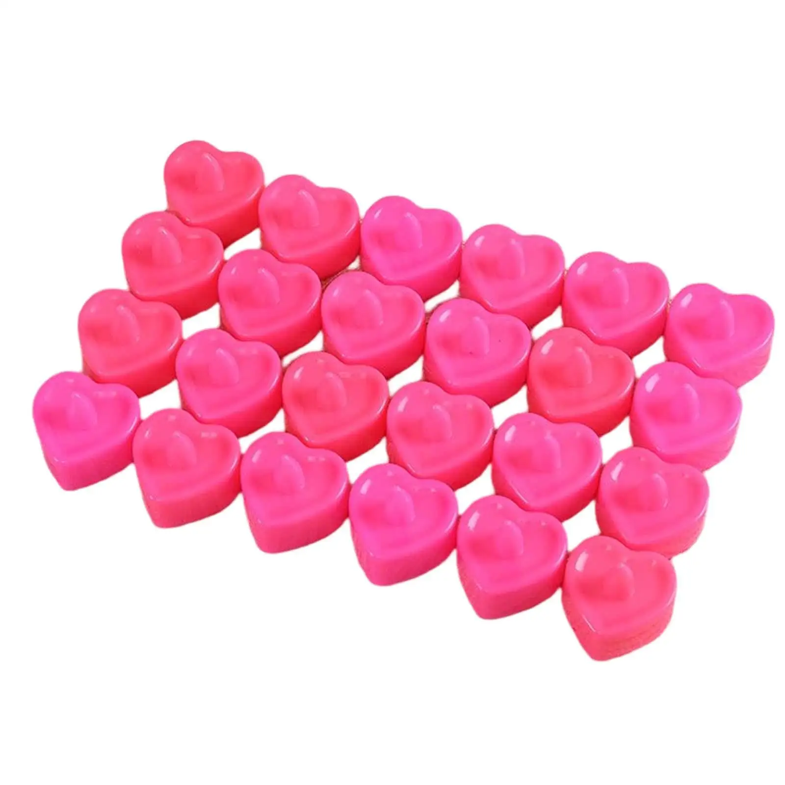 24Pcs Heart Shaped Candle Light Tealight Candle Creative Romantic Flameless for Wedding Home Table Valentines Day Decor