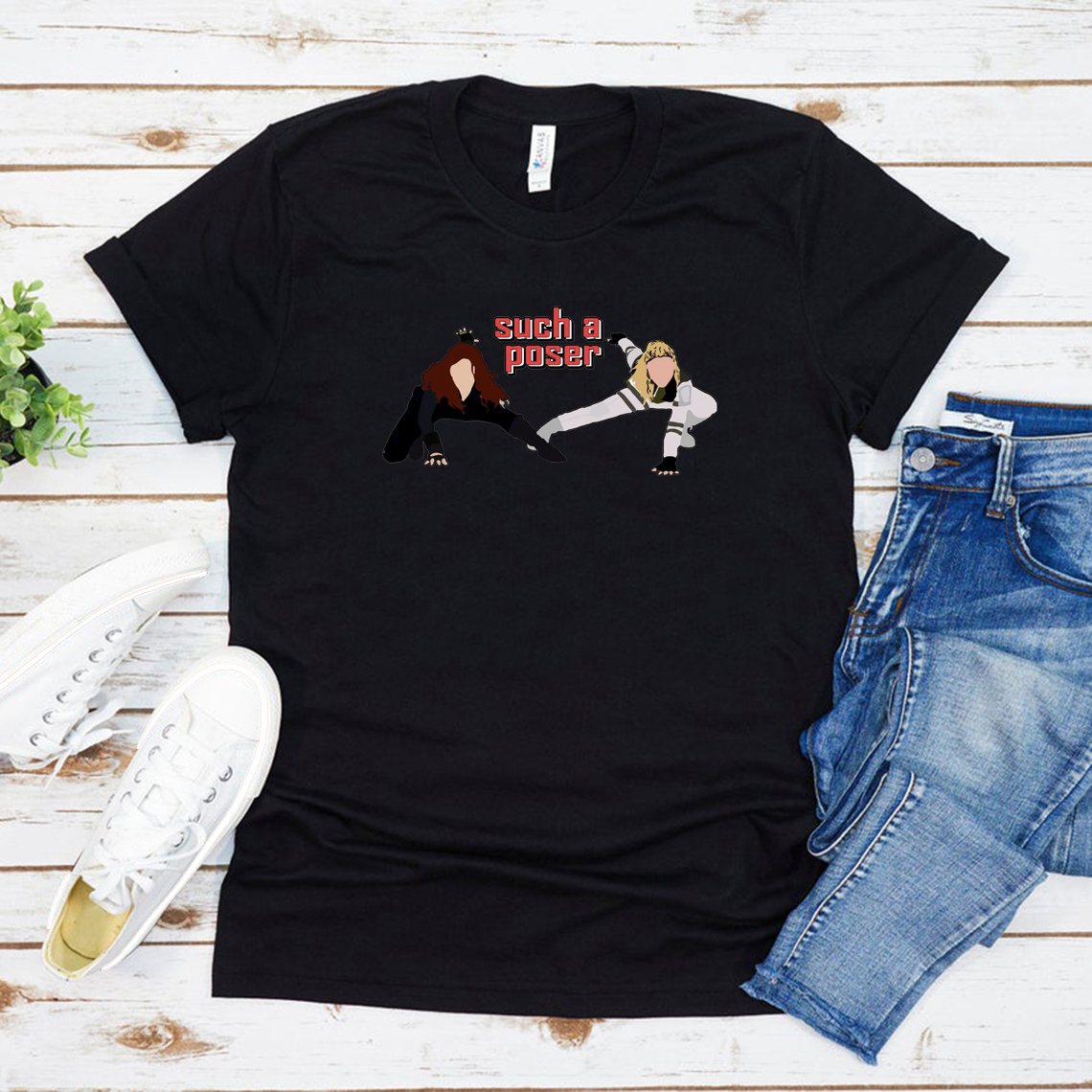 Camiseta gráfica such posblack widow para mulheres,