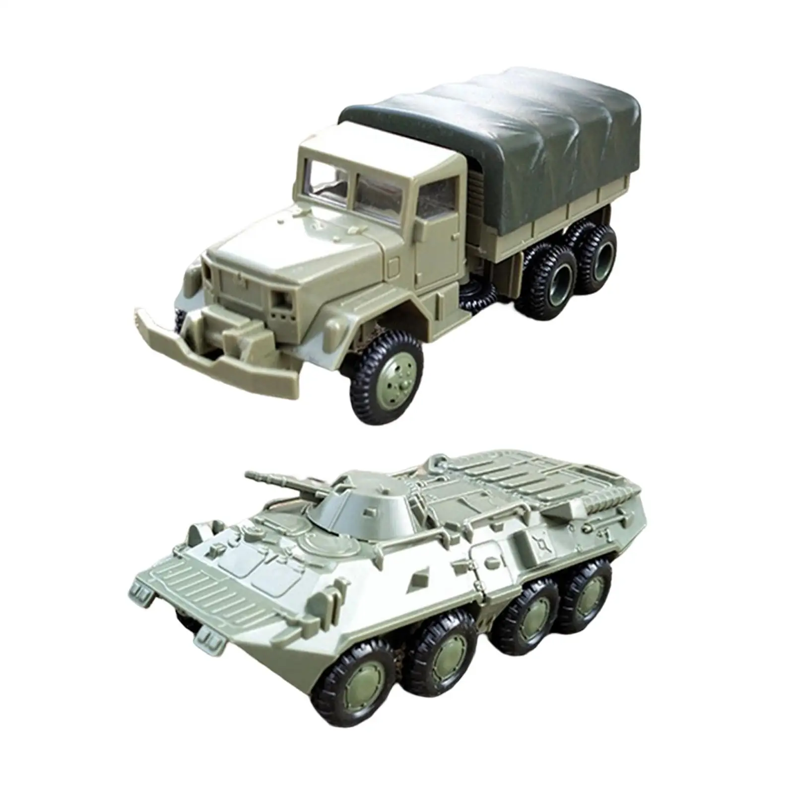 Diorama Trucks DIY Model 4D Assembly Model Table Micro Landscape Collections Armoured Transport Vehicle Adult Girl